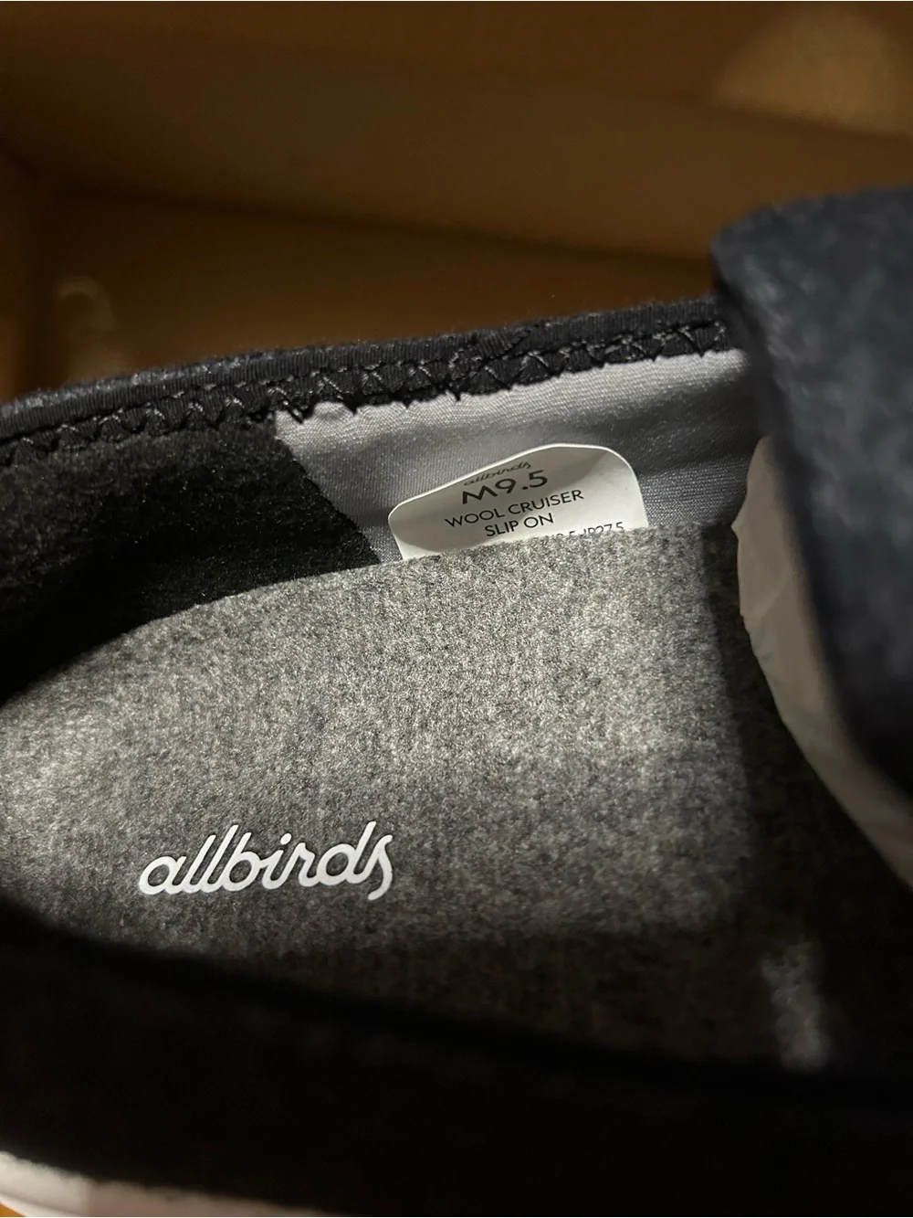 allbirds Men's Slip-On Sneakers in Black with White Sole